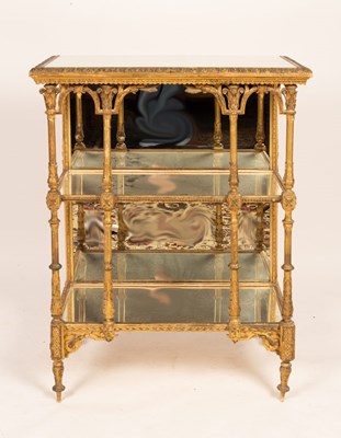 Lot 651 - A 19th Century rectangular étagère with...