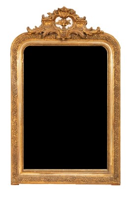 Lot 659 - A late 19th Century gilt gesso wall mirror...