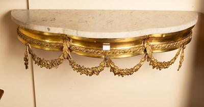 Lot 661 - A marble top console table, with gilt metal...