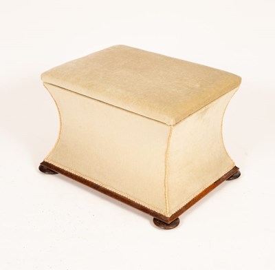 Lot 678 - A Victorian box ottoman of rectangular waisted...