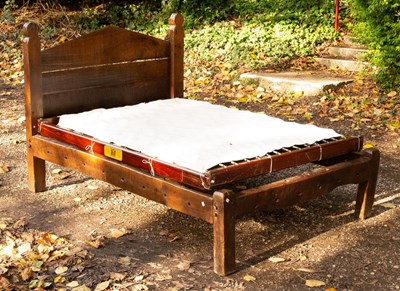 Lot 680 - A Yeoman's early 18th Century oak bed with...