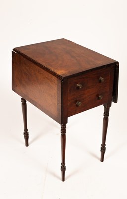 Lot 693 - A George IV worktable fitted two drawers on...