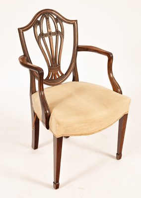 Lot 714 - A George III mahogany armchair, the moulded...