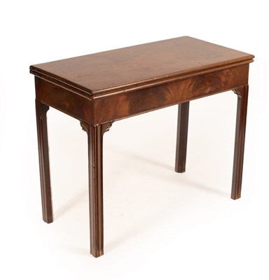 Lot 716 - A George III mahogany card table, the hinged...