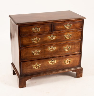 Lot 723 - A George III mahogany chest, the rectangular...