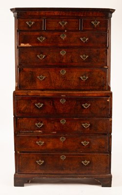 Lot 741 - An 18th Century mahogany oak lined secretaire...