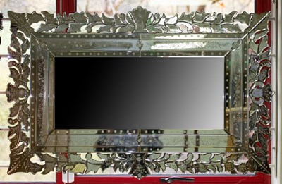 Lot 746 - A Venetian style mirror, 79.5cm x...