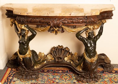 Lot 747 - An 18th Century Italian style console table,...