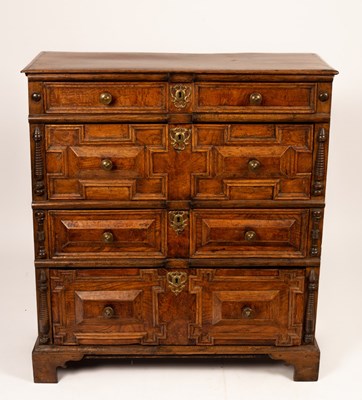 Lot 779 - A 17th Century style chest of four fielded...