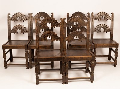 Lot 795 - A set of six 17th Century style Derbyshire...