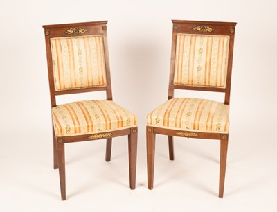 Lot 796 - A pair of Empire style chairs, with...