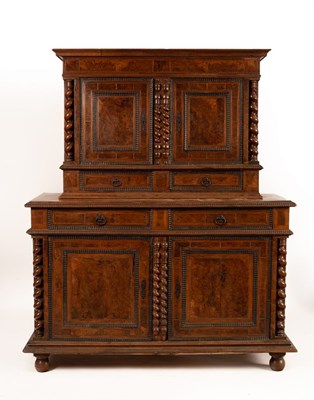 Lot 810 - An Italian walnut cabinet, circa 1650, strung...