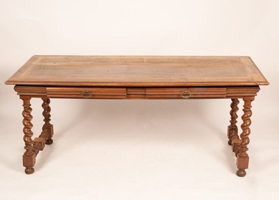 Lot 812 - A Spanish walnut table, the rectangular top...