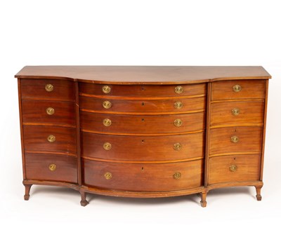 Lot 816 - A George III mahogany serpentine gentleman's...