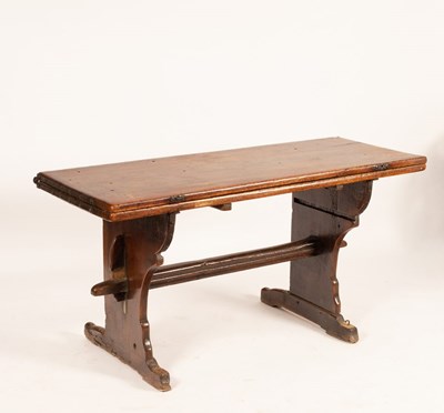 Lot 818 - A 17th Century walnut Swiss table, the oblong...