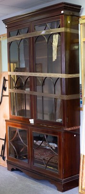 Lot 822 - A mahogany display cabinet, in George III...