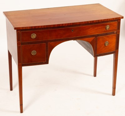 Lot 832 - A 19th Century mahogany bowfront dressing...