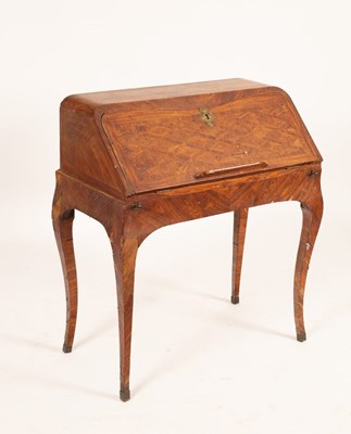 Lot 837 - A Continental parquetry inlaid desk, the fall...