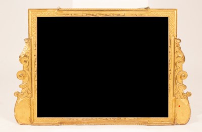 Lot 850 - A Queen Anne giltwood overmantel mirror, circa...