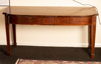 Lot 851 - A 19th Century mahogany serving table fitted a...