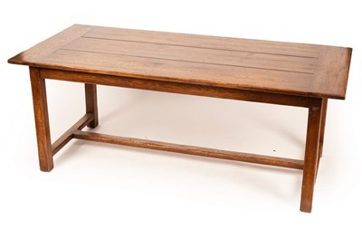 Lot 855 - An oak refectory type table, by Brights of...