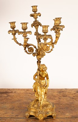 Lot 892 - A 19th Century six light table light with...