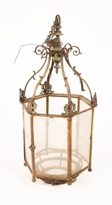 Lot 910 - A hexagonal hall lantern, 60cm high/Provenance:...