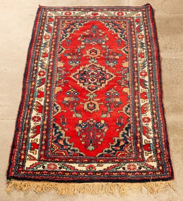 Lot 922 - A Persian Hamadan rug, 205cm x 107cm