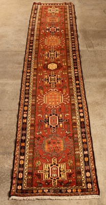 Lot 923 - A narrow Karadjar runner, Persia, circa 1940,...