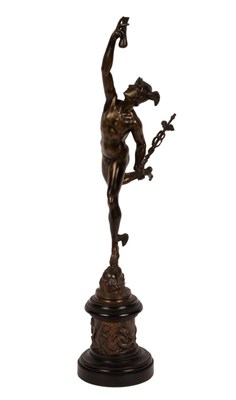 Lot 976 - A 19th Century bronze figure of Mercury, after...