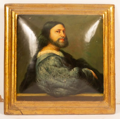 Lot 985 - After Titian/Man with a Quilted Sleeve/cushion-...