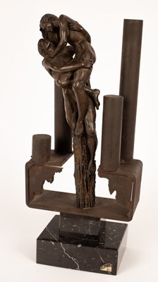 Lot 991 - A modern bronze depicting a nude couple...