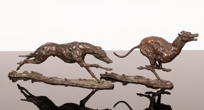 Lot 1012 - Lucy Kinsella (b.1960)/two bronze figures of...