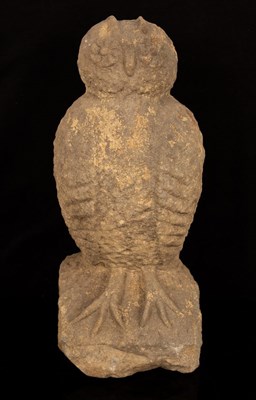 Lot 1014 - A stone figure of an owl, 49cm high/Provenance:...