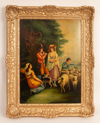 Lot 1114 - English School, 20th Century/Shepherds/in 18th...