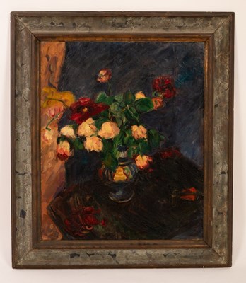 Lot 3 - Sir Matthew Smith (1879-1959)/Roses in a Blue...