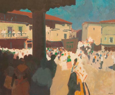 Lot 9 - Colin Hayes (1919-2004)/Procession in the...