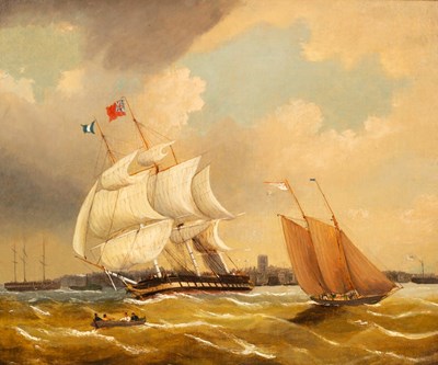 Lot 55 - Follower of George Chambers/Off Cowes/shipping...