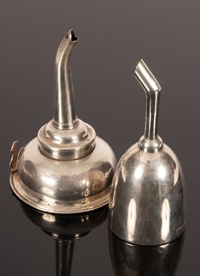 Lot 83 - A George III silver wine funnel, marks rubbed,...