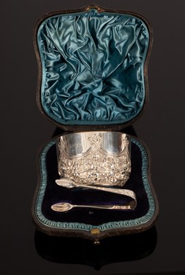 Lot 135 - A Victorian silver Christening bowl and sugar...