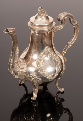 Lot 153 - A 19th Century French silver coffee pot, Henin...