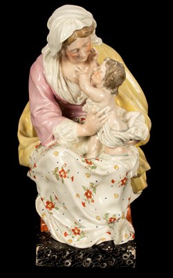 Lot 214 - An Enoch Wood pearlware figure of the Madonna...