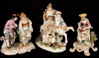 Lot 221 - A 19th Century Continental porcelain figure of...