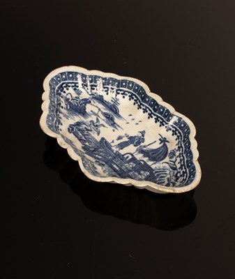 Lot 244 - A Caughley Fisherman pattern spoon tray, circa...