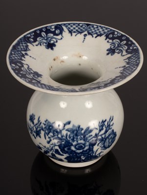 Lot 245 - A Worcester blue and white spittoon, circa...