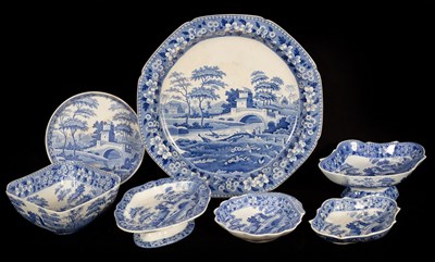 Lot 273 - A group of Spode blue and white Tower pattern...