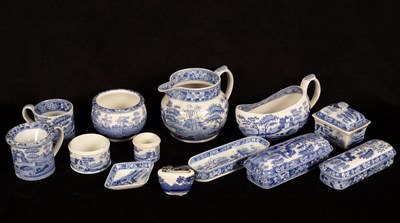 Lot 275 - A group of Spode and Copeland blue and white...