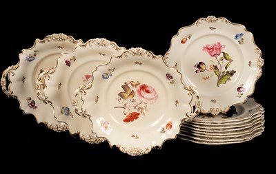 Lot 280 - A Davenport part dessert service, circa 1850,...