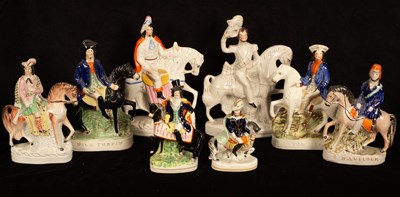 Lot 290 - A group of eight Staffordshire porcelain...