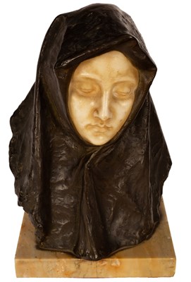 Lot 328 - Prof. A Neri/Bust of the Virgin/signed on...